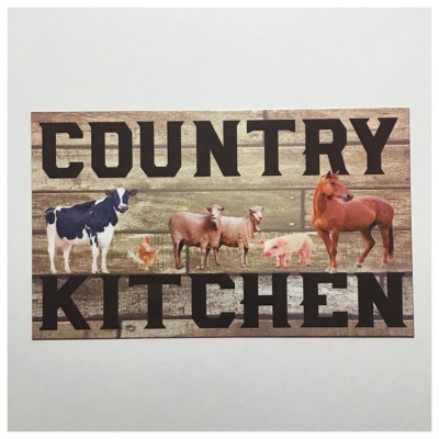 Country Kitchen Sign Wall Plaque or Hanging Pig Cow Horse Chickens Farm    302415029096